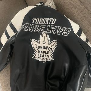 Real Leather Toronto Maple Leafs coat
